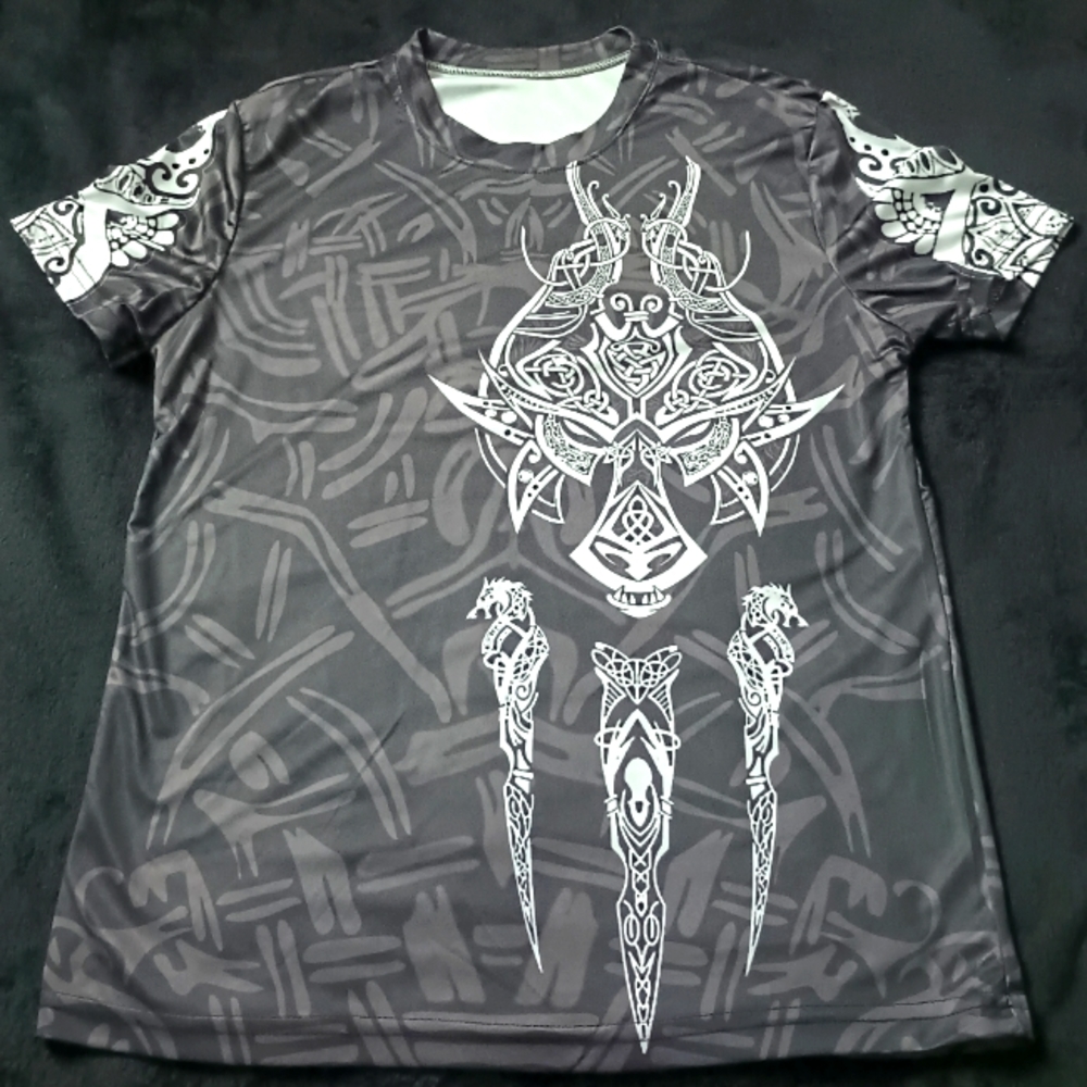 Men's Polyester Short Sleeve Shirt Size Medium